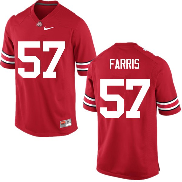 Ohio State Buckeyes #57 Chase Farris Men Embroidery Jersey Red OSU40538